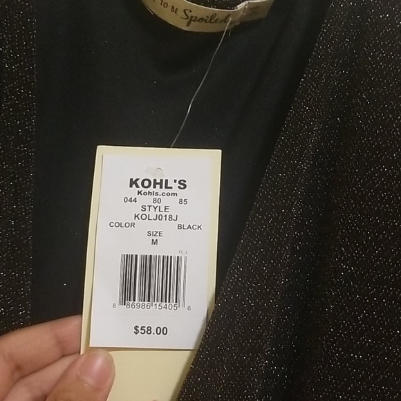 NWT  Short Sleeve Giltter Knit Jumpsuit - Picture 3 of 5